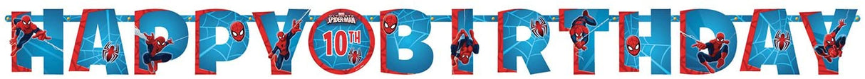 Marvel Ultimate Spiderman Happy Birthday Letter Banner