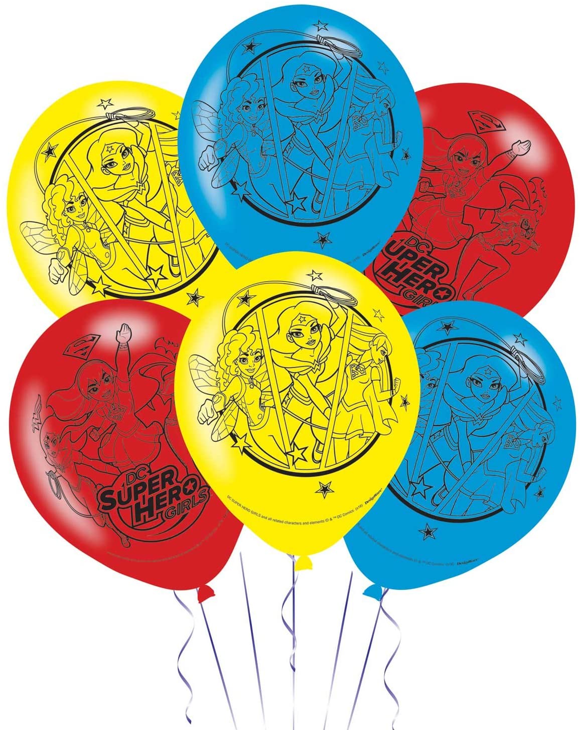 DC Super Hero Girls 6 Latex Balloons