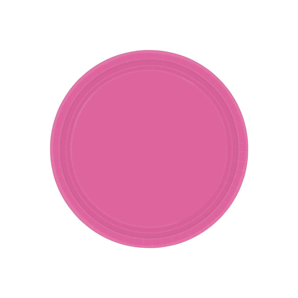 Bright Pink Round Paper Plates 8 Pack