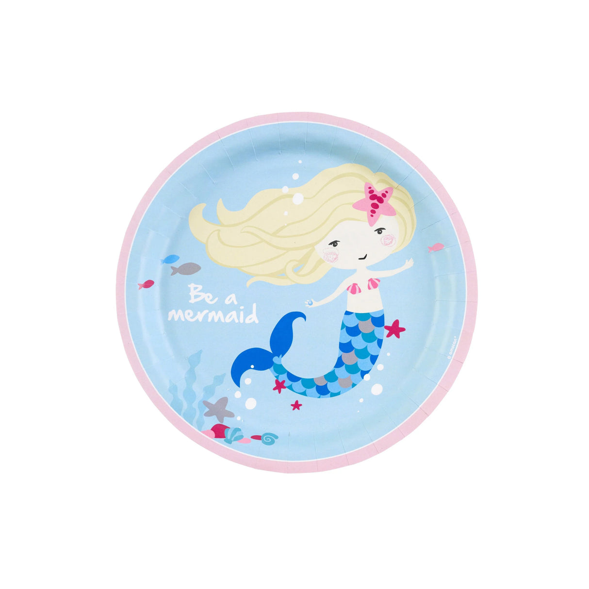 Be a Mermaid Round Paper Plates 8 Pack