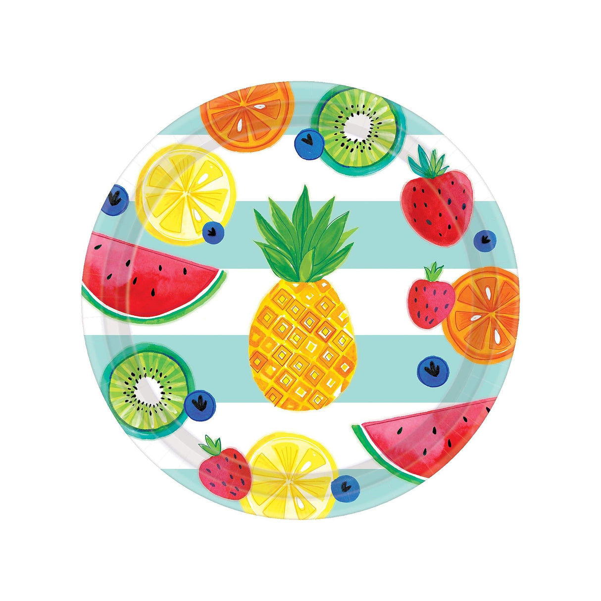 8 Hello Summer Paper Plates 26.7cm