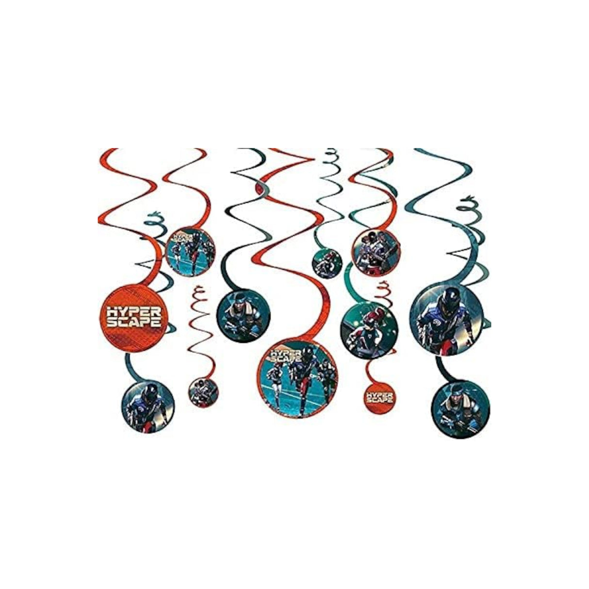 Hyper Scape Swirl Hanging Halloween Decorations 12pcs