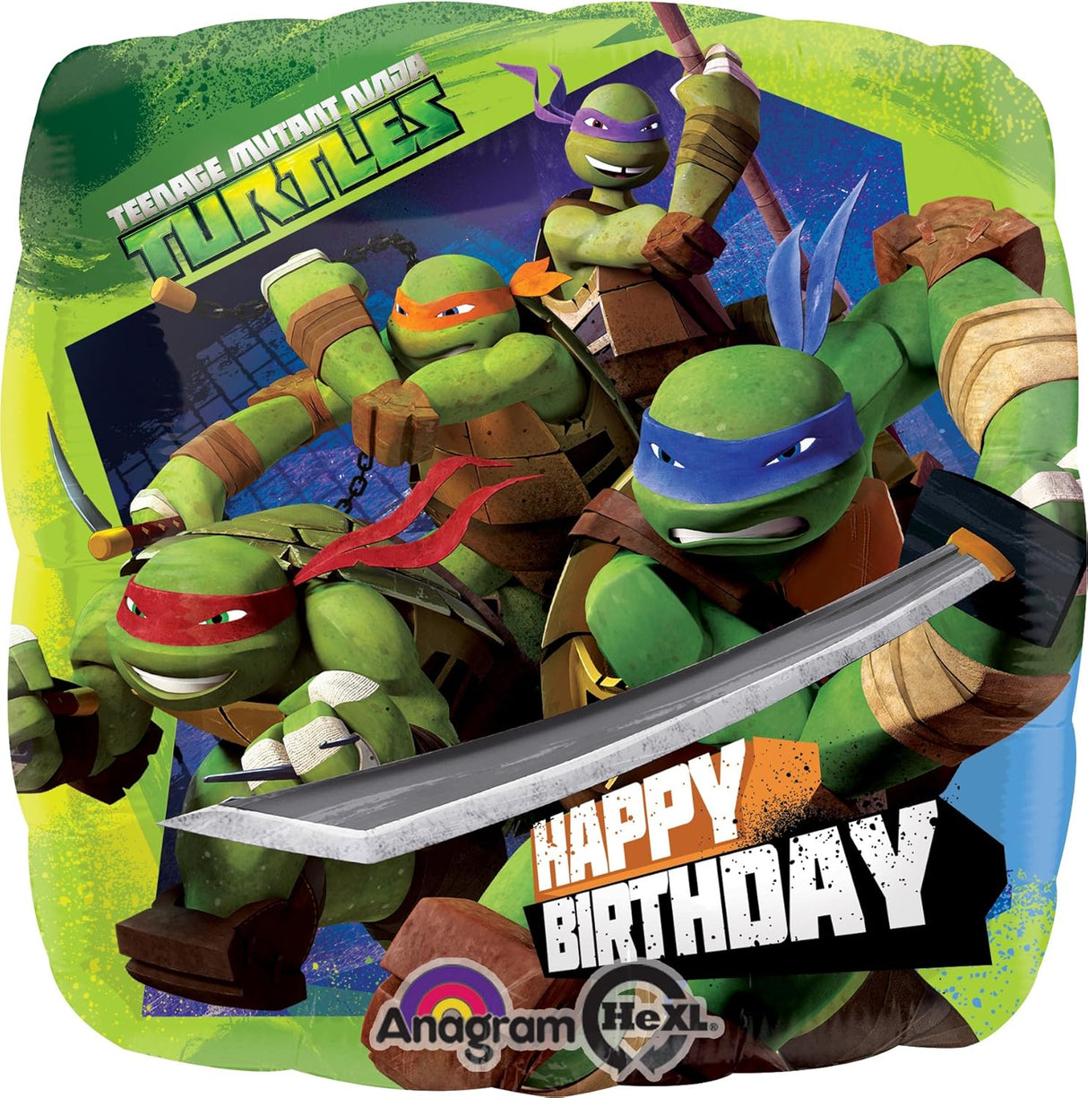 Ninja Turtles Happy Birthday Foil Balloon 17in (43cm)