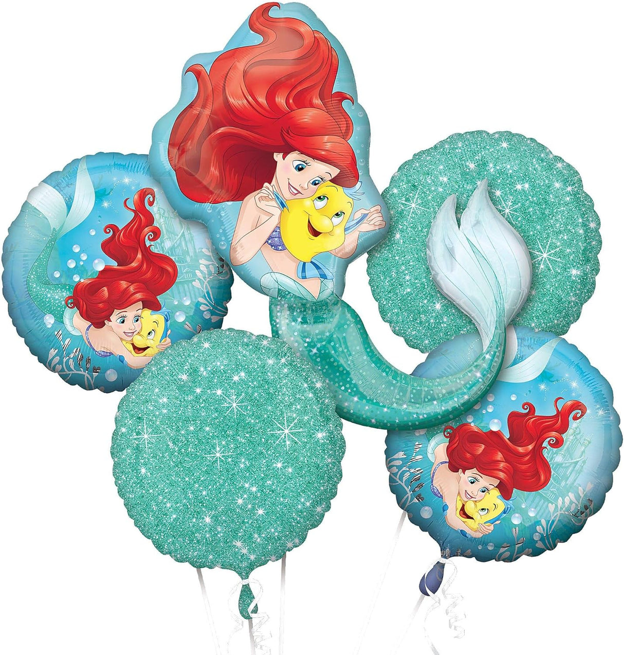 Disney Princess Ariel 5pc Foil Balloon Bouquet