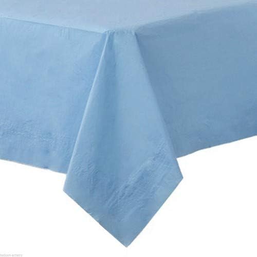 Plastic Lined Tablecover Pastel Blue