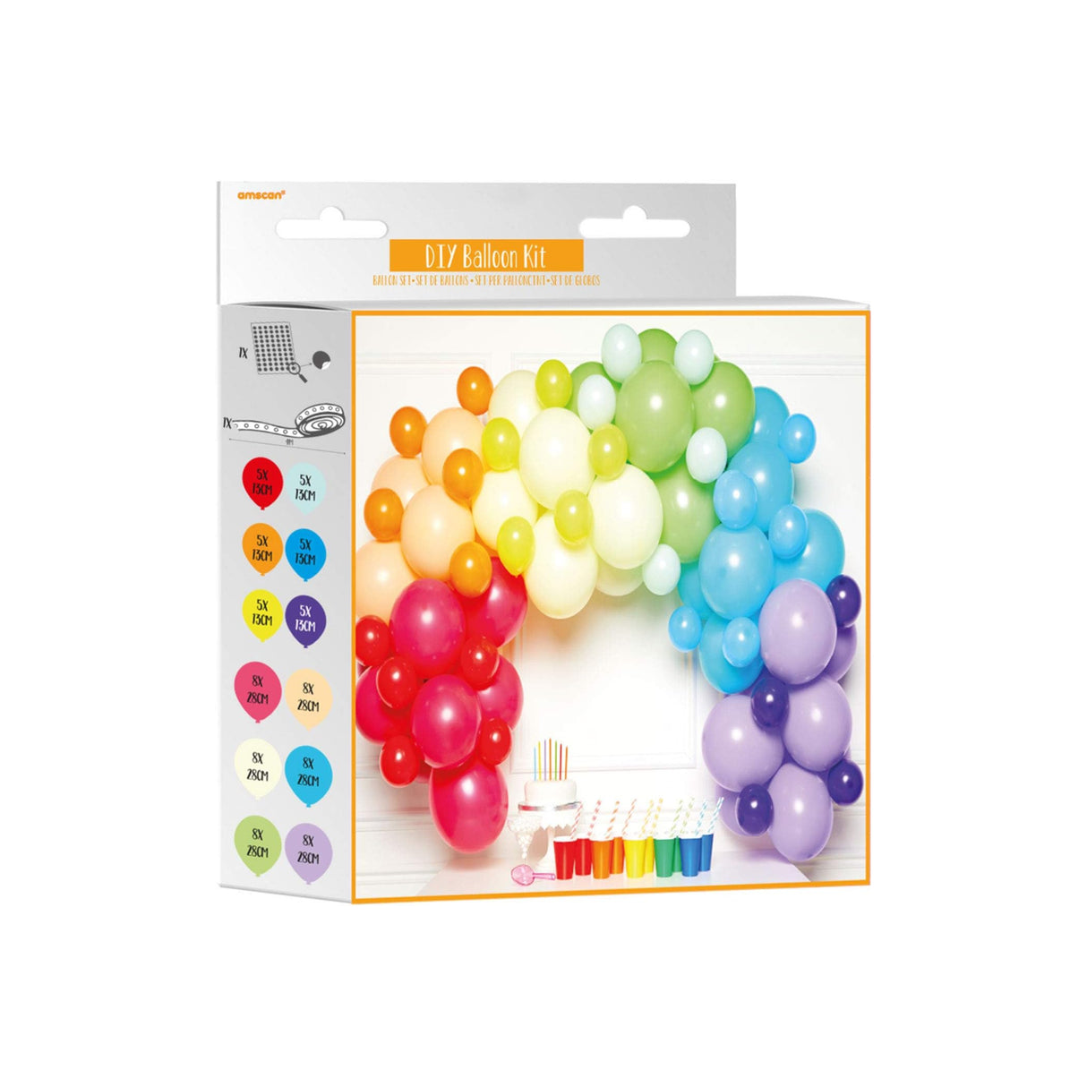 Rainbow Balloon Garland