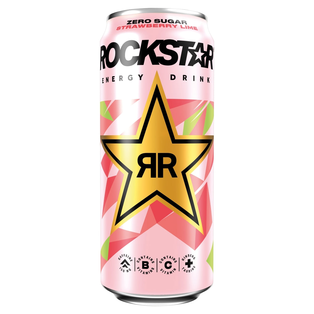 Rockstar Energy Drink Zero Sugar Strawberry Lime 500ml