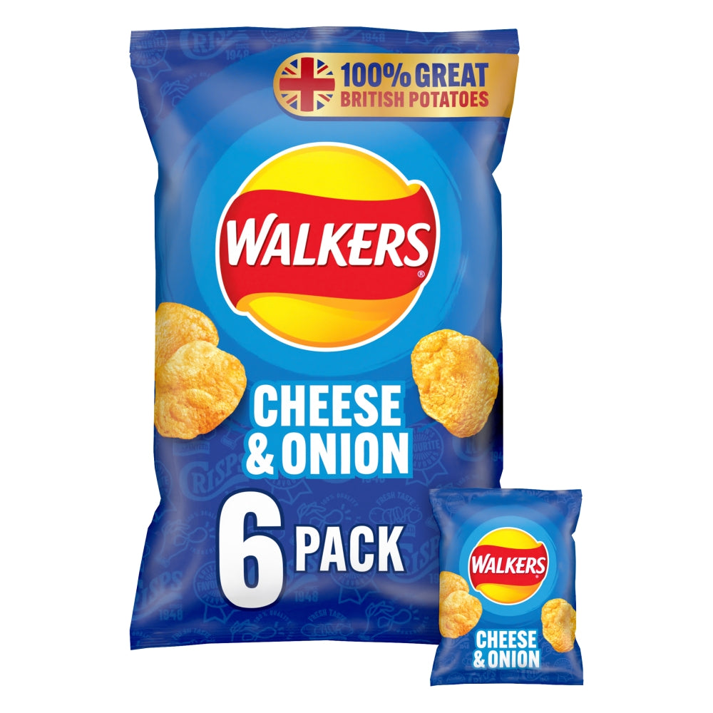 Walkers Cheese & Onion 6 Pack