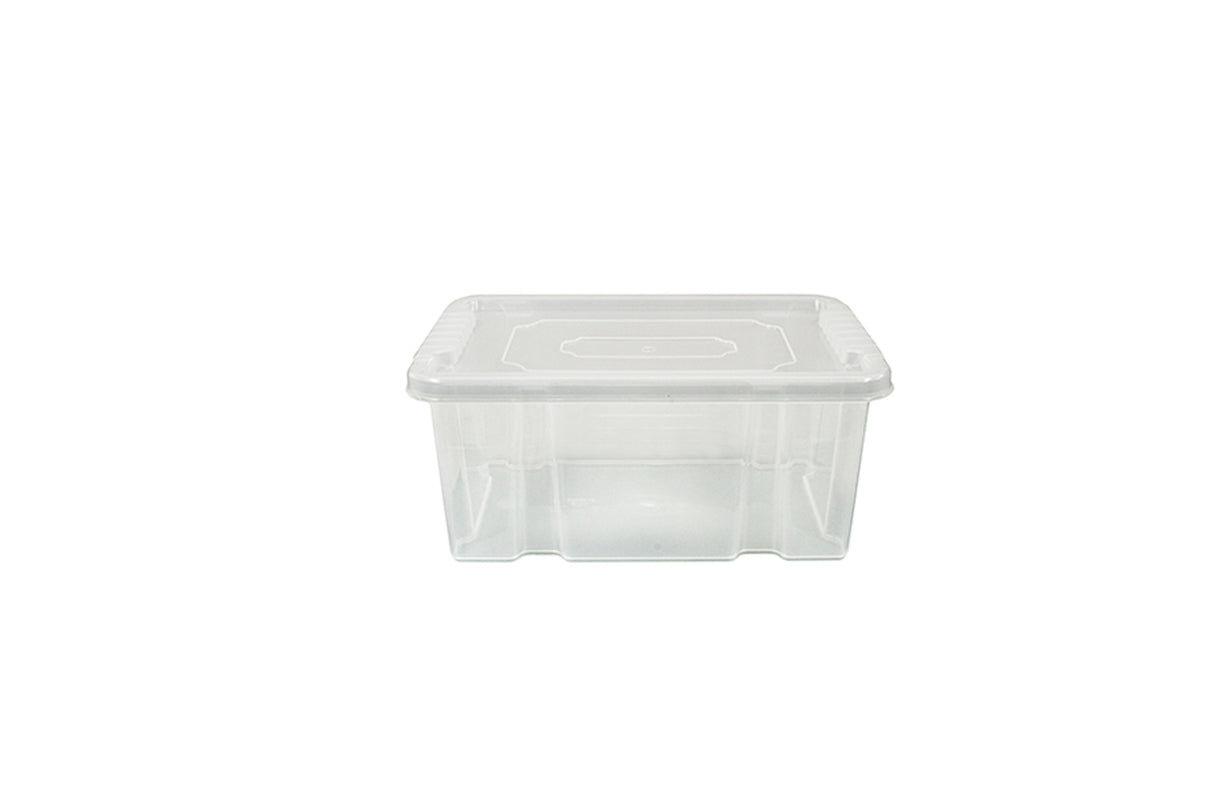 Midi Storage Box with Lid Clear 12 Litre