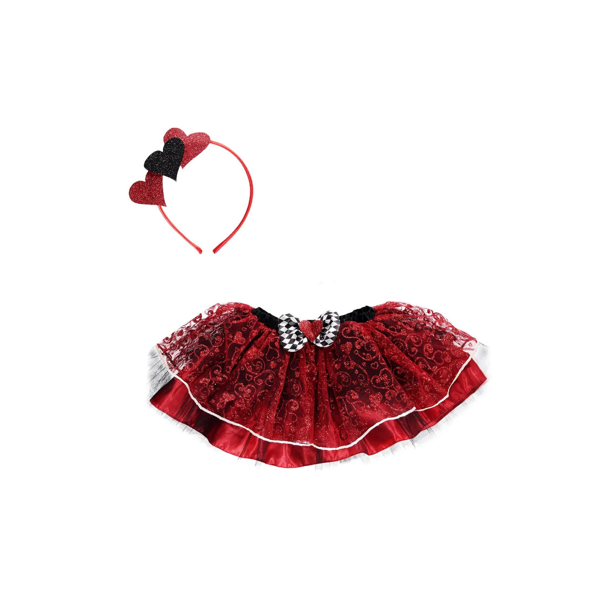 Queen of Hearts Tutu with Headband Medium/Large