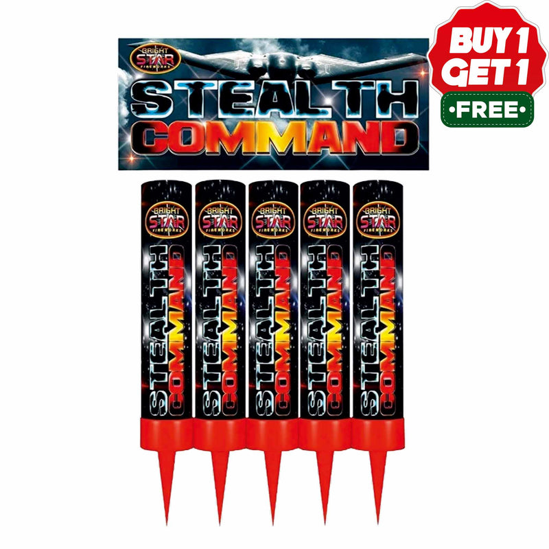 Stealth Command Roman Candles | Single Shot | 5 Piece