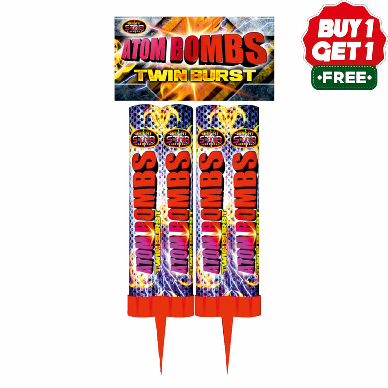 Atom Bombs Roman Candles | Double Shot | 2 Piece