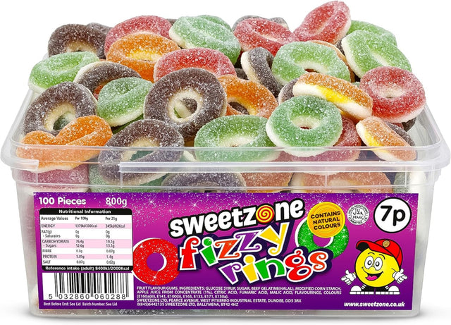 Sweetzone Fizzy Rings 800g Halal