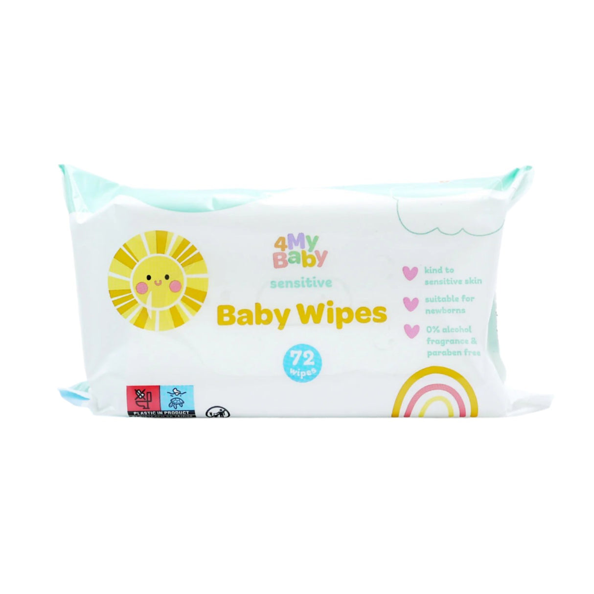 4my Baby Sensitive Baby Wipes 72's