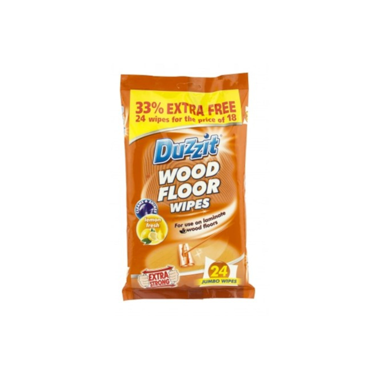 Duzzit Wood Floor Wipes 24 Pack