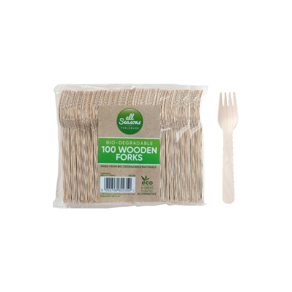 Wooden Forks 100 Pack