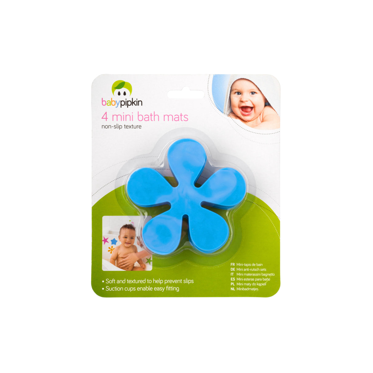 4 Mini Bath Mats (Flower)