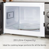 Tower 20L Microwave, 700W with 5 Power Levels & 35-Minute Timer – Black