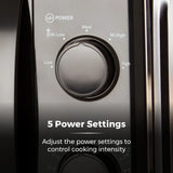 Tower 20L Microwave, 700W with 5 Power Levels & 35-Minute Timer – Black