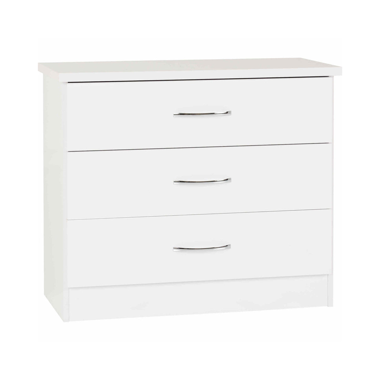 Nevada 3 Drawer Chest (White Gloss)