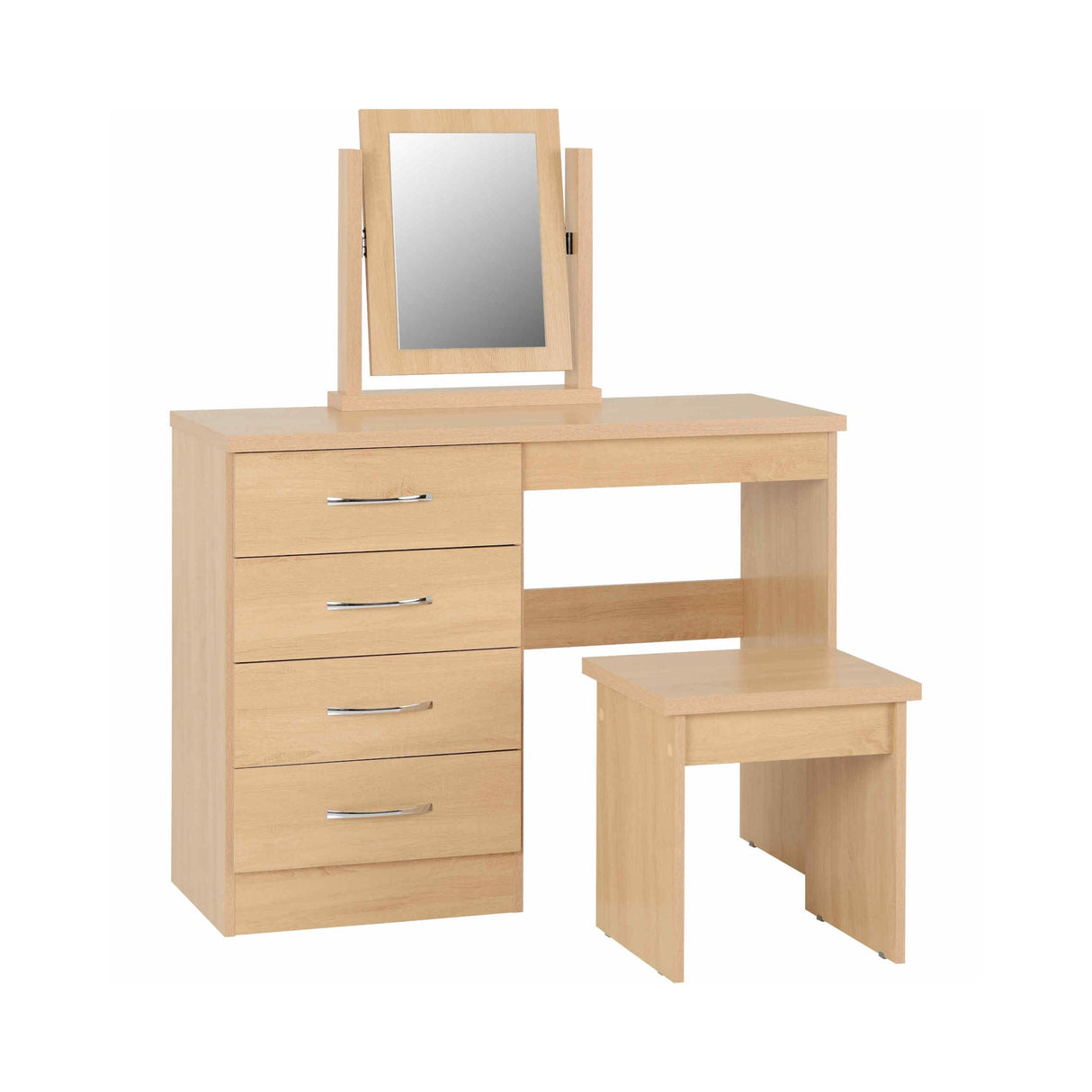 Nevada 4 Drawer Dressing Table Set (Sonoma Oak Effect)