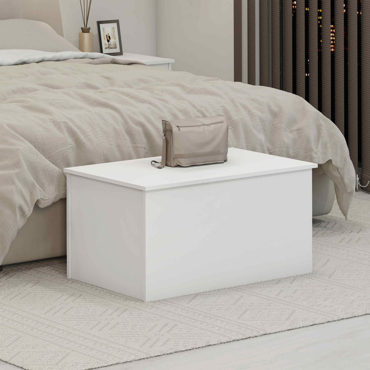 Nevada Blanket Box (White Gloss)