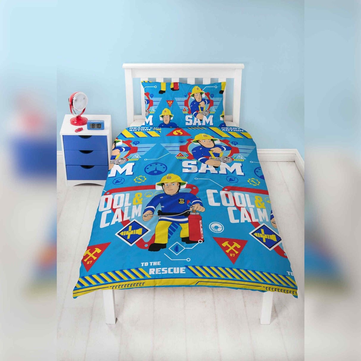 Fireman Sam Cool Design Single Duvet & Pillowcase Set