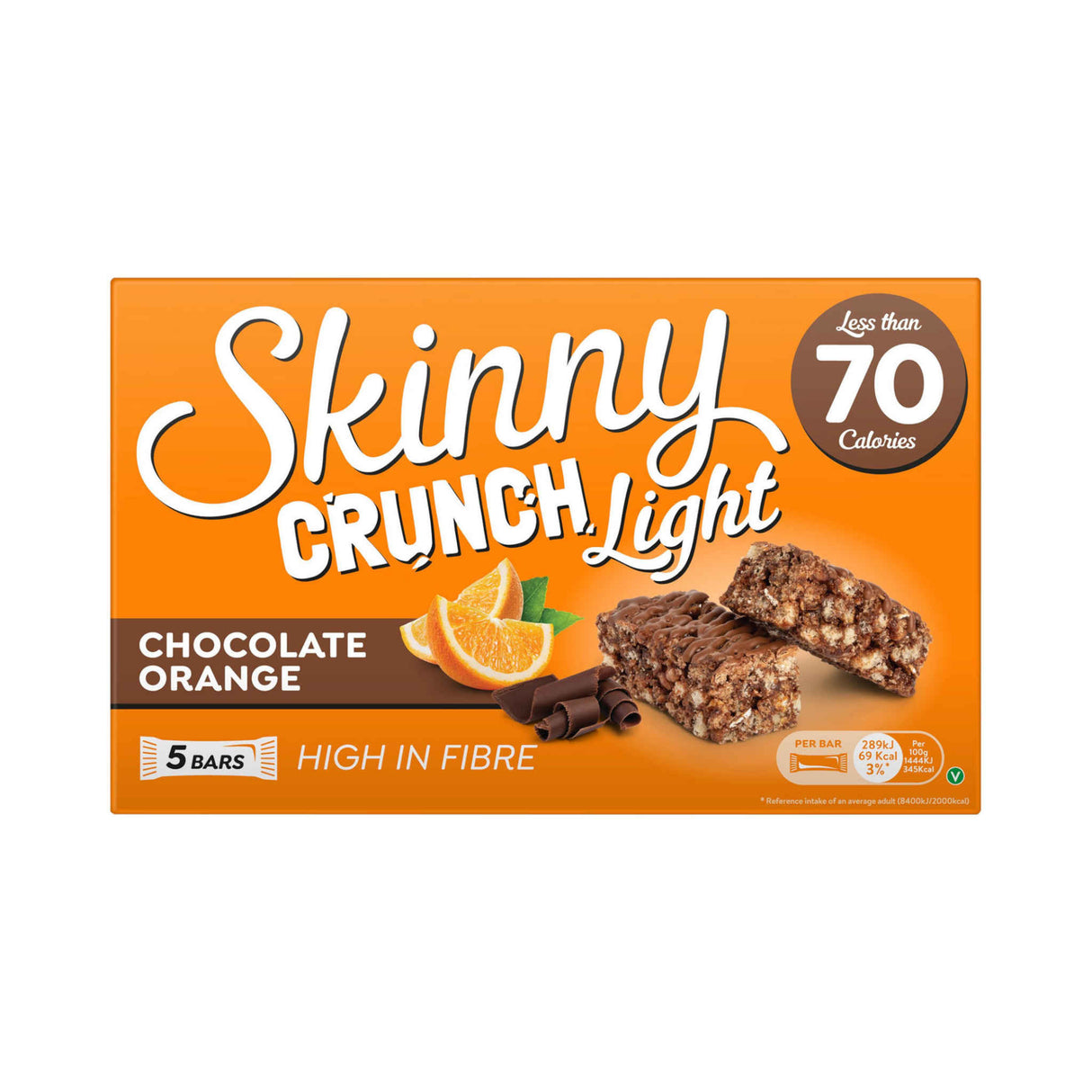 Skinny Crunch Chocolate Orange Snack Bars 5 Pack