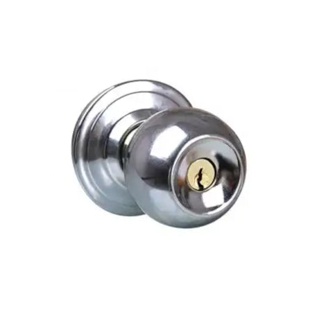 Silver Entrance Lock Key Unlocking Outside Button Lo