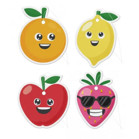 4 Pack Fruit Car Air Fresheners - Refreshing Scents for Your Car