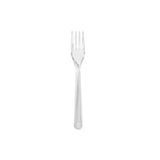 Reusable Heavy Duty Plastic Clear Forks - 40 Pack for Parties & Events