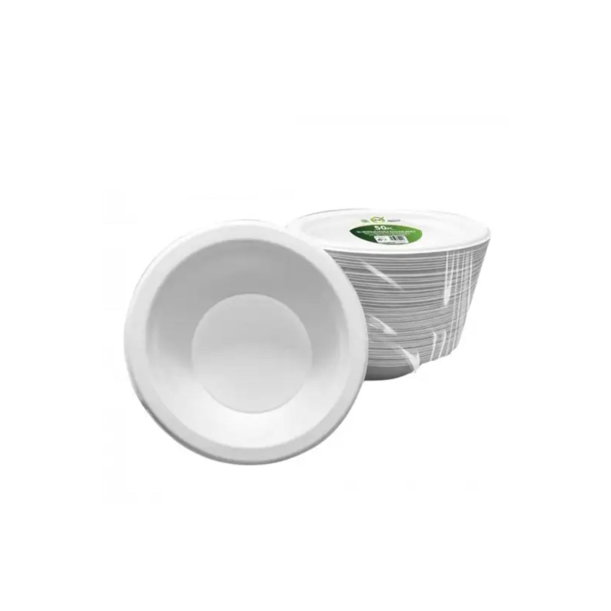 Biodegradable Bagasse 12oz Bowls - 50 Pack, Eco-Friendly & Compostable