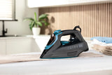 Black + Decker 3000W Steam Iron - Black & Aqua with Advanced Steam Technology