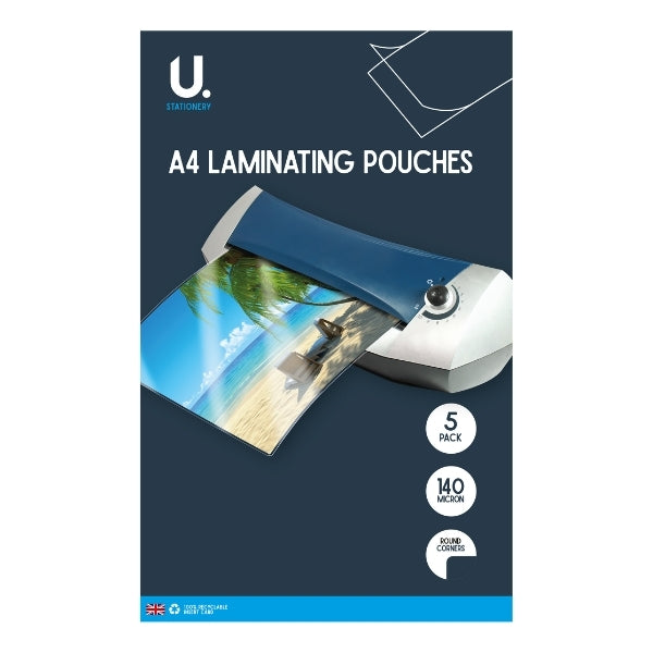 A4 Laminating Pouches 5 Pack