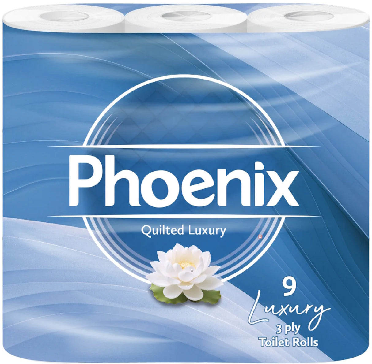 Phoenix 3 ply Toilet Tissue White 9 Pack