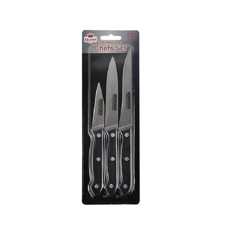 S/Steel Knives 3pk