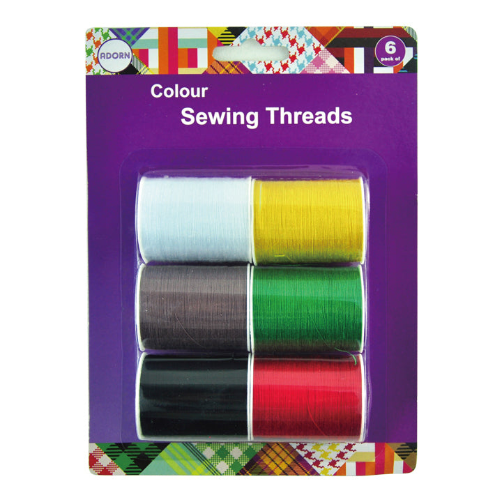 Colour Sewing Thread 6pk