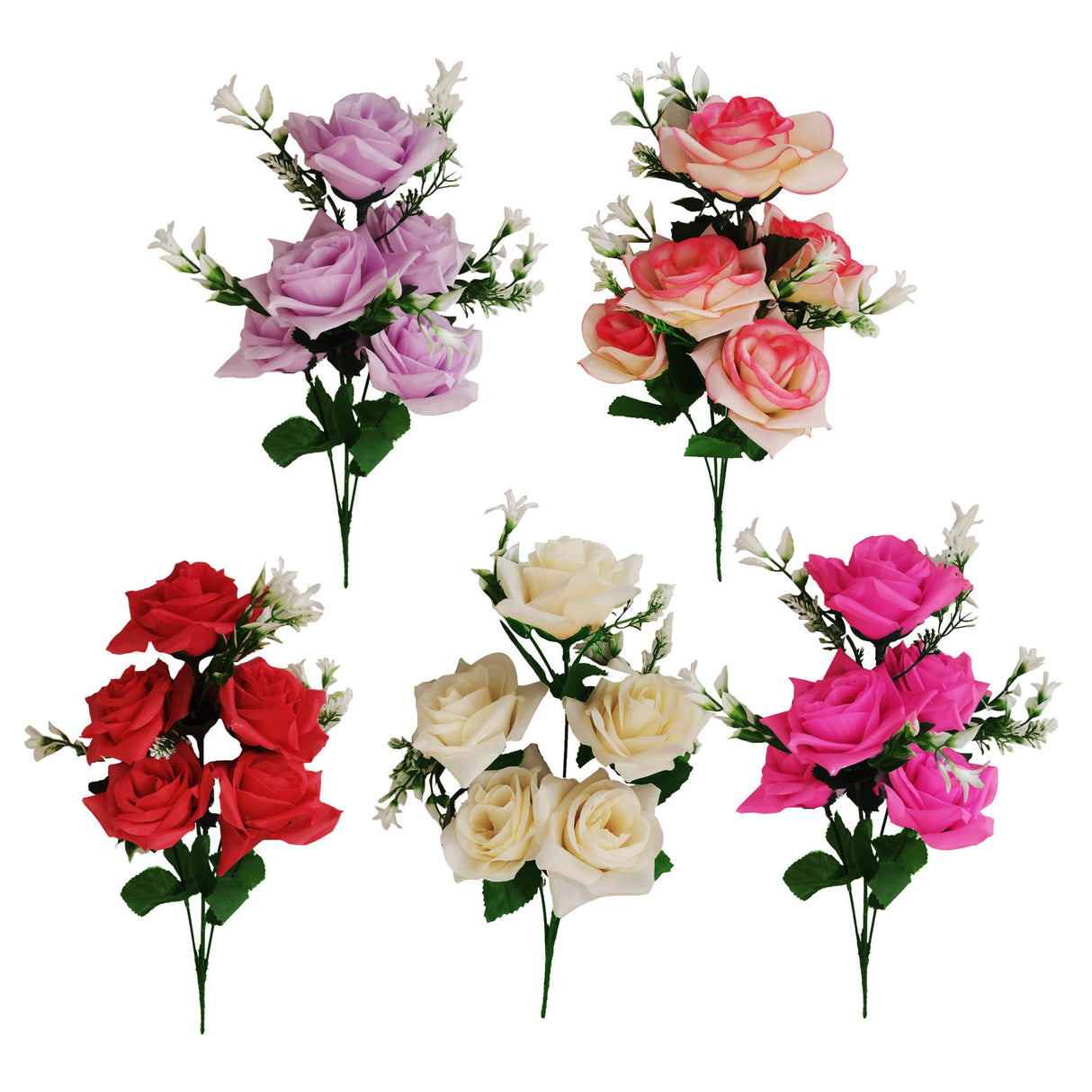 5 Head 2 Tone Rose Bunch