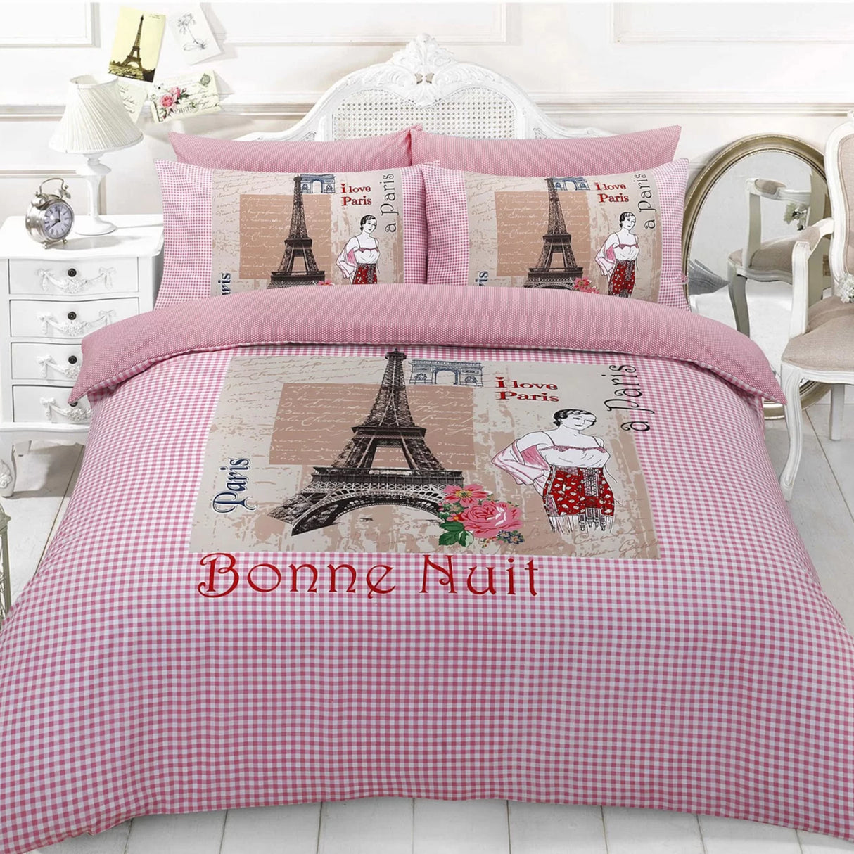 Adam Home Easy Care Duvet Set Love Paris