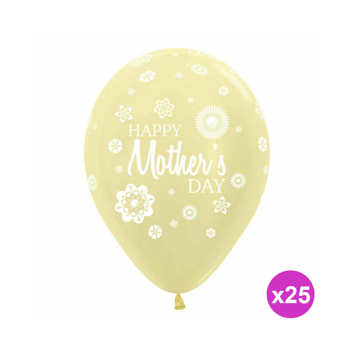 12" Round Satin Pearl Assorted Mothers Day Balloons