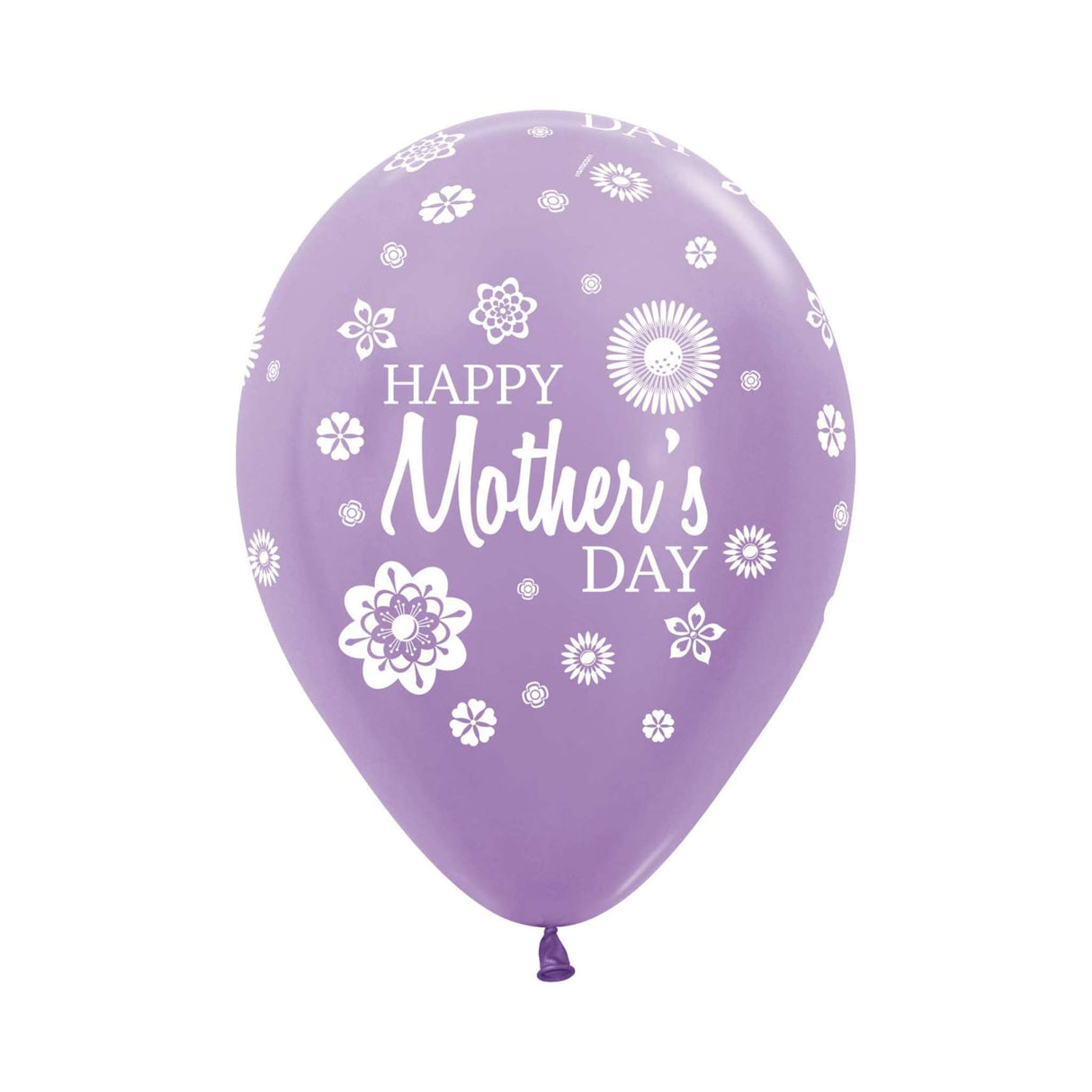 12" Round Satin Pearl Assorted Mothers Day Balloons 25pk