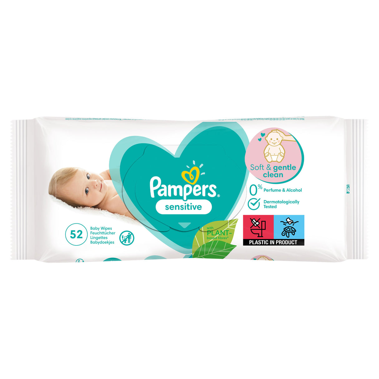 Pampers Baby Wipes Sensitive  52'S 