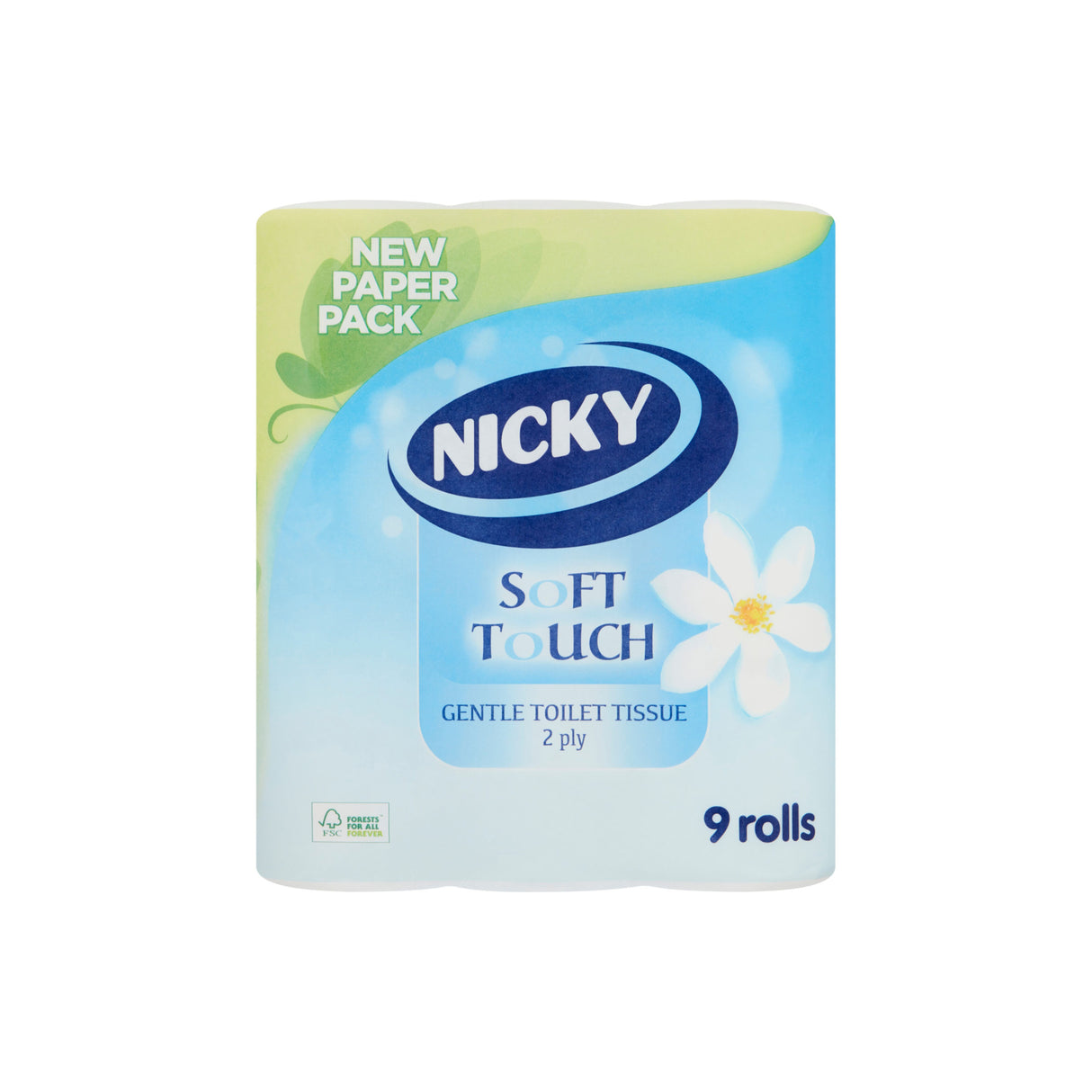 Nicky Soft Touch Toilet Tissue 2ply 9pk