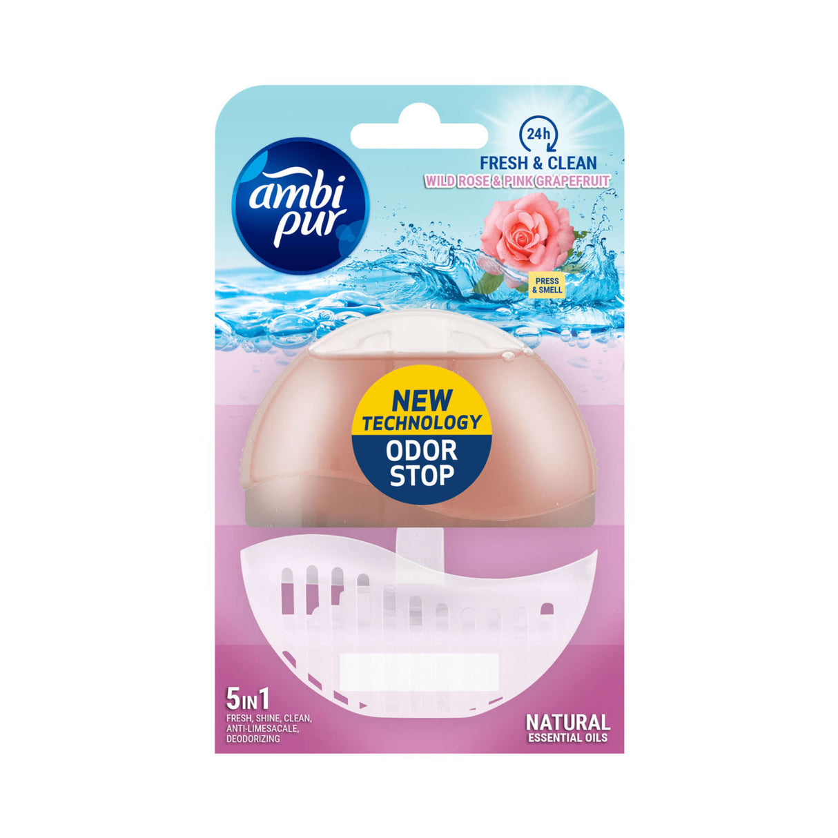 Ambi Pur Liquid Rim Wild Rose & Pink Grapefruit 55ml