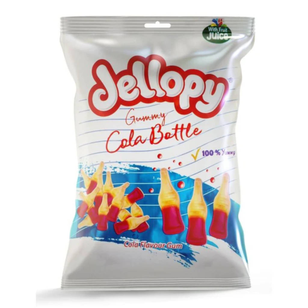 Jellopy Gummy Cola Bottles 160g