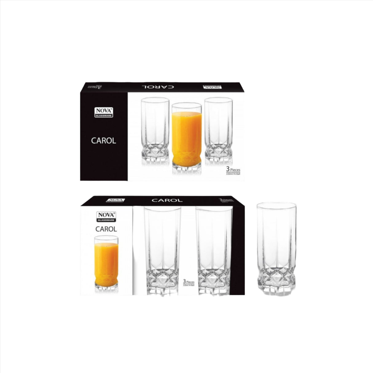 Carol Glass Set 3 Pack