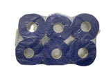 Blue Centrefeed Embossed 2ply Strippable 75mx168mm 6 Rolls