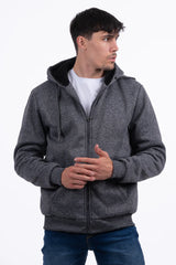 Men's Padded Hoodie Charcoal Grey