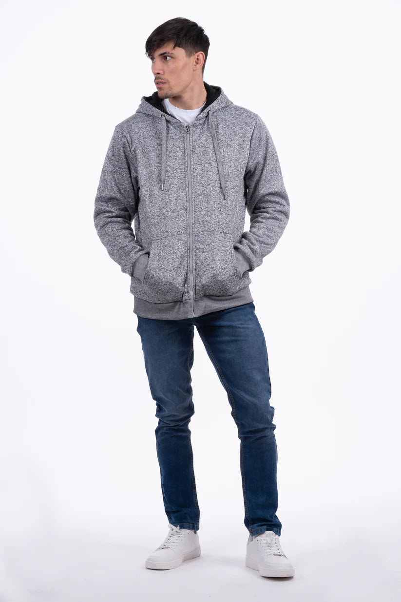 Men's Padded Hoodie Charcoal Grey