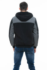 Men's Double Zip Jacket Black/Mid Grey Extra Large